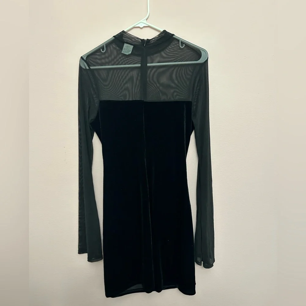 Wild Fable Black Sheer Dress - Picture 3 of 4